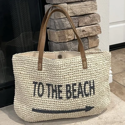 Beach Shoulder Straw Bag Purse Tote By Style & Co. - NEW ONLY $17.00 or LESS! - Image 1 of 4