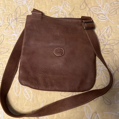Brown Leather Crossbody Bag - Image 1 of 4