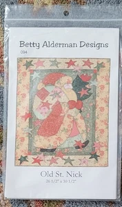 Betty Alderman Designs Old. Patrón de apliques St. Nick NOS 26,5" X 30,5" - Imagen 1 de 2