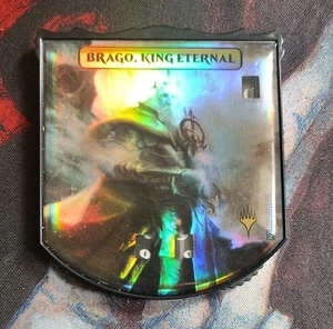 MTG FOIL Brago, King Eternal Legendary Relic Token Life Counter Commander - Picture 1 of 2