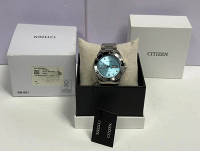 Reloj para hombre Citizen Sport automático esfera azul claro acero inoxidable NH7530-52L Foto 1 de 4