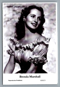 Brenda Marshall (C Swiftsure 2 Postcards year 2000 modern print A553/3 & A1585/3 - Picture 1 of 3