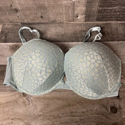 *NUEVO CON ETIQUETAS* Sujetador push up de encaje de leopardo Victoria's Secret - 38DD Foto 1 de 4