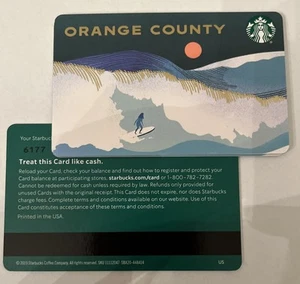 Lot Of 5 Starbucks 2019 Orange County Cards 6177 Series Magnetic Strip - Picture 1 of 1