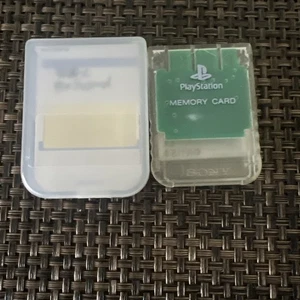 Tarjeta de memoria blanca transparente y funda protectora para consola PS1 SONY PlayStation 1 OEM - Imagen 1 de 5