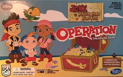 Disney Operation Treasure Hunt Jake & The Neverland Pirates Hasbro Gaming - Imagem 1 de 4