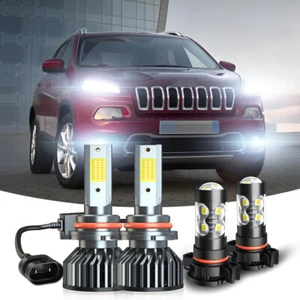 For 2015 Jeep Cherokee Latitude Sport Utility LED Headlight High/Low Fog Light - Picture 1 of 16