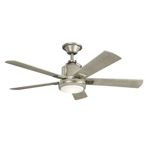 Deckenventilator mit Beleuchtung Fernbedienung Ø132cm LED Shabby Weiß Wohnzimmer - Bild 1 von 5