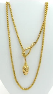 ANTIKE SCHLANGENKETTE VIKTORIANISCHE SCHLANGENKETTE 21K GOLD - Bild 1 von 6