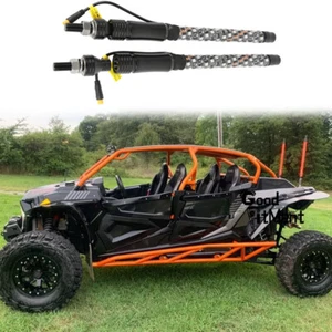 For Polaris RZR XP 1000 Turbo 2x 1ft RGB LED Whip Light Antenna w/Remote Chasing - Bild 1 von 12