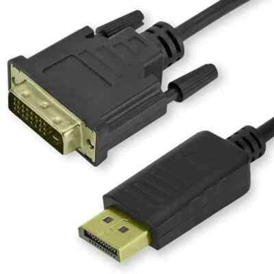 Cavetto Cavo da DisplayPort a DVI-D 24+1 Maschio M/M Display Port DP 1080p 1,8m - Immagine 1 di 4