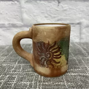 Taza de café de cerámica de arcilla pintada a mano Seminario Urubamba Cusco Perú - Imagen 1 de 6