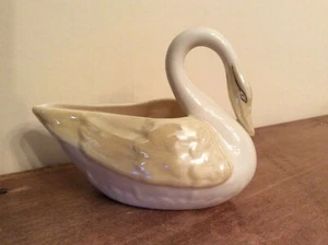 Vintage Irish Belleek Lustre Ware Swan Creamer 7th Mark (VGC) - Picture 1 of 5