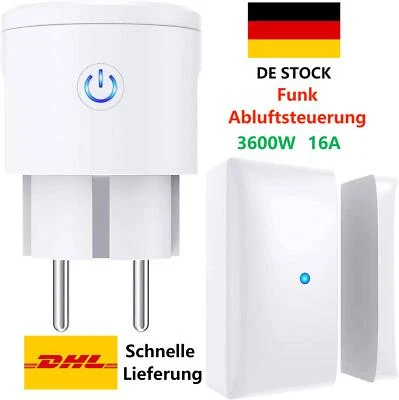 Funk Abluftsteuerung 3600W Fensterkontaktschalter Handsender Dunstabzug Kamin - Bild 1 von 4