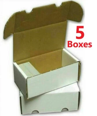5 x 400 Count Cardboard Trading Cards Storage Box Yugioh Pokemon MTG 400ct - Image 1 of 4