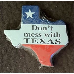 NEW Don’t Mess With Texas Coaster Set 4-Pack Drink Beer Coasters Texan Bar RARE