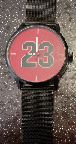 Michael Jordan Watch 23 Face with Metal Band - Quartz Movement - Needs Battery Cover