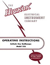 Hickok 770 Oscilloscope Operating Manual