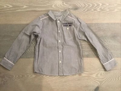 Camisa Diesel Niños Manga Larga Abotonada Talla 6 Rayas Resistente y Amigable Foto 1 de 4