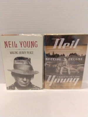 Set Of 2 Neil Young Books Waging Heavy Peace & A Memoir Of Life & Cars Foto 1 de 4