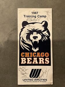 1987 Chicago Bears Training Camp Signed Program William “Refrigerator” Perry