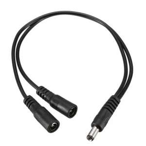 1 Male to 2 Female DC Power Splitter Cable Cord Adapter for CCTV Security Camera - Picture 1 of 7