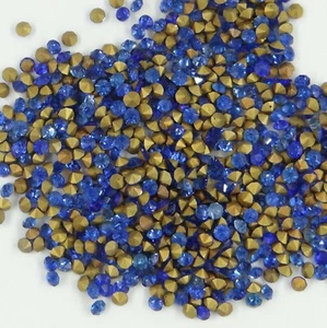 218 24 *** 60 strass anciens (années 60) fond conique 2,4mm BLEU SAPHIR - Bild 1 von 2