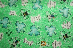 1 Yard Sparkly Saint Patrick's Day Cotton Quilting Fabric 36" X 44"  - Picture 1 of 2