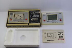 Nintendo Game & Watch Silver Series Vermin MT-03 Made in Japan Great Condition