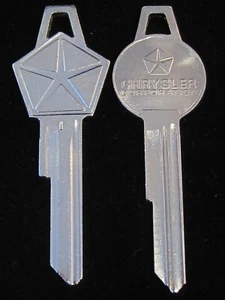 1959-1965 MOPAR PENTASTAR KEY Blank SET Chrysler Dodge Plymouth Desoto OEM NOS - Picture 1 of 7