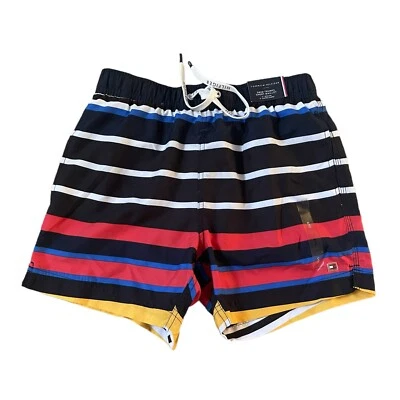 Nuevo con etiquetas Tommy Hilfiger Hombres 5" Rayas Bañador Secado Rápido Corto Maillot Todas las Tallas Foto 1 de 4