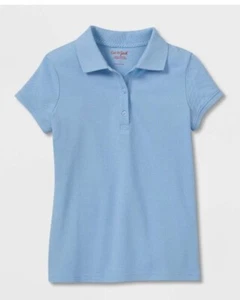 Cat & Jack UNISEX Kids Light Blue School Uniform Polo Shirt Size L (10/12) - Picture 1 of 2