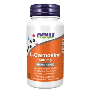 NOW FOODS L-Carnosine 500 mg 50 Veg Capsules - Picture 1 of 4