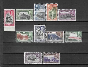 CEYLON 1935/36 SG 368/378 MNH - Picture 1 of 2