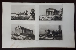 Sicilia 4 vedute Audot 1835 - 1837 AA.VV.,  Audot, Durau, Vogel, Rouargue - Imagen 1 de 6