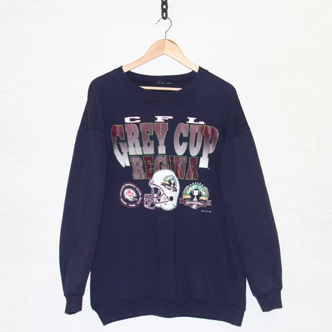 Vintage Saskatchewan Roughriders Grey Cup Sweatshirt Crewneck Large 1995 90s CFL Cover