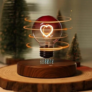 Schwebende Glühbirne Liebe Herz Magnet Schwebelampe Nachtlicht Haus Deko - Bild 1 von 10