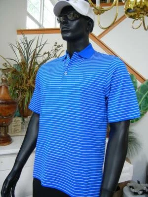 CAMISA POLO DE GOLF NUEVA CON ETIQUETAS RALPH LAUREN CLÁSICA AZUL REAL RAYAS BLANCAS TALLA PEQUEÑA Foto 1 de 4