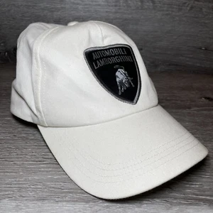Lamborghini Baseball Cap Automobili Bull Italian Luxury Cars White Adjustable - Picture 1 of 11