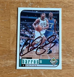 Dana Barros Boston Celtics Signed Autograph 1998-99 UD Choice Basketball Card - Picture 1 of 2