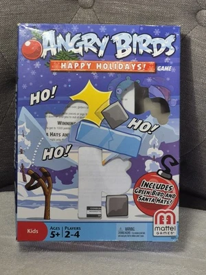 RARE Angry Birds Happy Holidays Game Mattel 100% Complete - Image 1 of 4