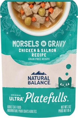 Natural Balance Platefulls Chicken Salmon Grain Free Cat Food 26 Pouches - Image 1 of 4