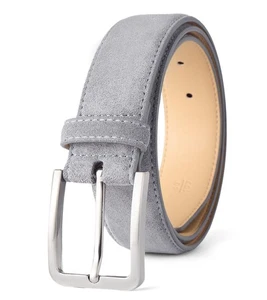 Men's Belt Casual Genuine Leather Suede Belts for Men 1 3/8" Wide Elegant Gol... - Picture 1 of 6