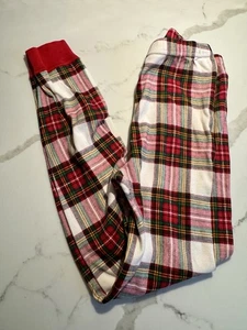 Hanna Andersson red plaid pajama pants sz 150/12 Holiday 100% Organic Cotton - Picture 1 of 4
