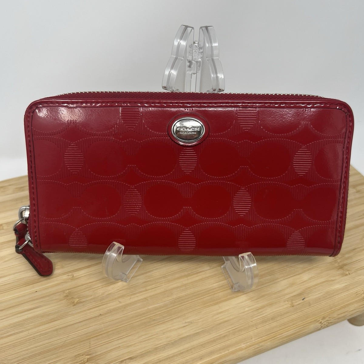 Coach Patent Leather Zip-Around Wallets for Women for sale