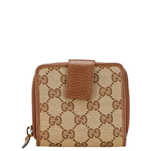 GUCCI GG canvas Bifold Wallet 346056 Women 【Used】 - Picture 1 of 11