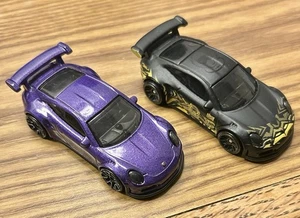 Hotwheels 2 Loose Porsche 911 GT3 RS Lot 1 Tanner Fox & 1 Purple Porsche - Picture 1 of 13