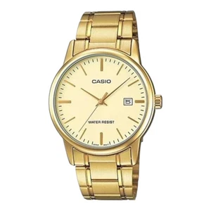 Casio LTP-V002G-9AUDF Gold Stainless Analog Watch Women Date Display Quartz - Picture 1 of 3