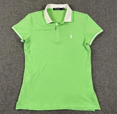 Polo Golf Ralph Lauren Polo Shirt Womens Small Green White Tailored Fit Stretch - Image 1 of 4