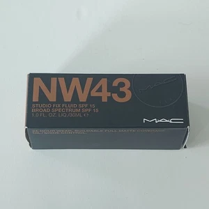New MAC Cosmetics Studio Fix Fluid SPF 15 Foundation NW43 New - Picture 1 of 7